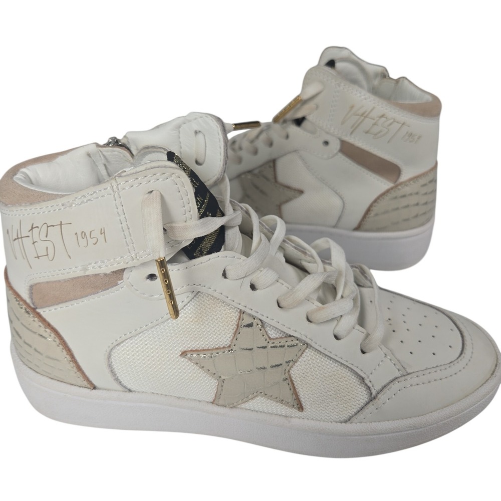 VH Vintage Havana Women's 5.5 Dream High Top Lace Zippered White Sneakers